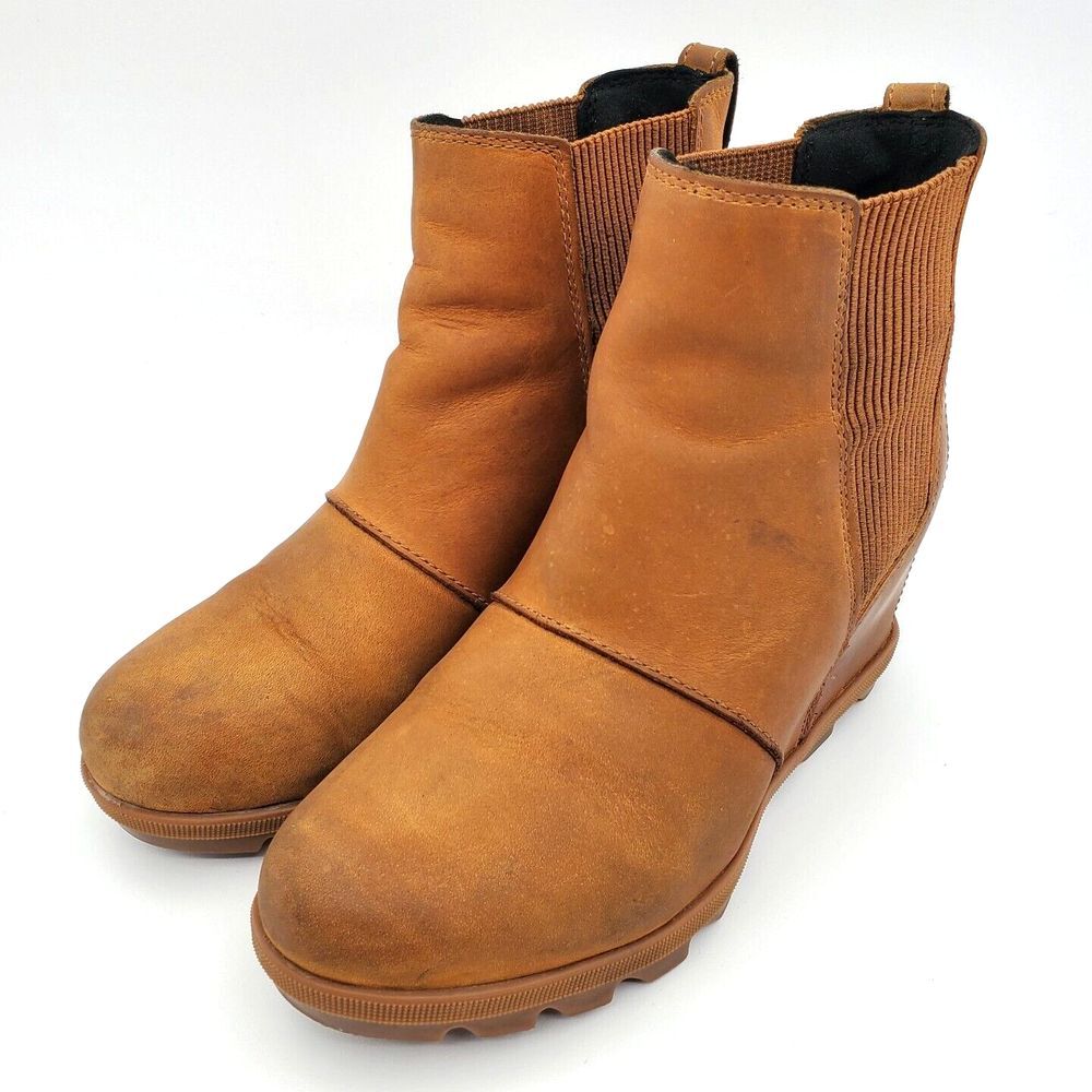 Sorel Boots‎ (Womens 6.5) Joan Of Arctic Wedge II Brown Ankle Booties NL3022-224